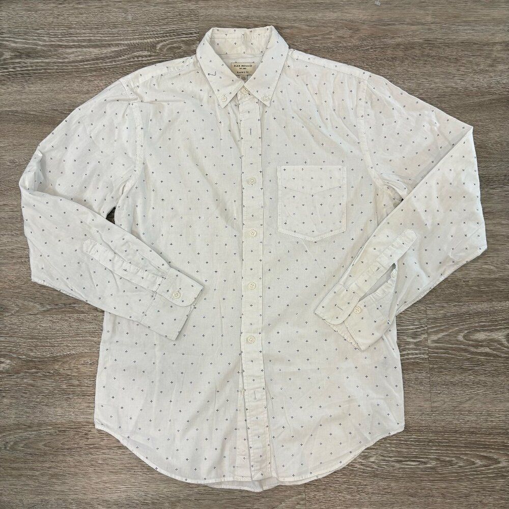Club Monaco Classic Fit Cotton White Shirt sz S